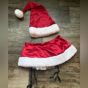 Victoria’s Secret Skirt with garter belt straps & matching Hat